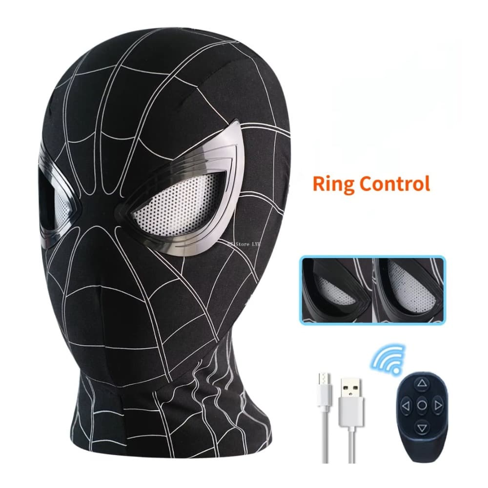 Máscara Negra Completa Standard + Control Remoto + Anillo - Spider-Man Chile
